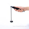 Skipping rope with balls and long handle.